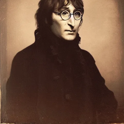 Prompt: romantic era portrait of john lennon