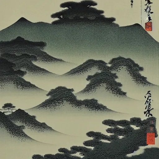 Image similar to a landscape by katayama bokuyo.