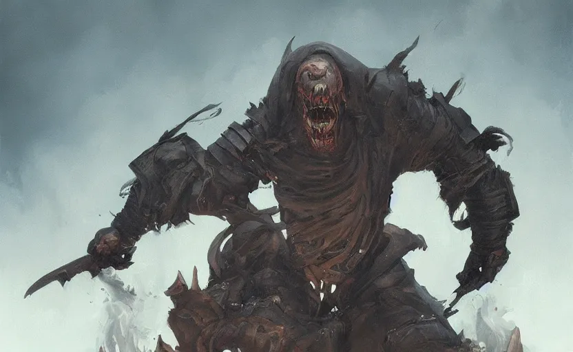 Prompt: a painting of the leather terror trending on artstation in the style of greg rutkowski