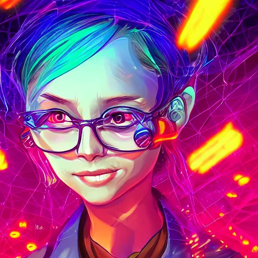 Image similar to skill magic geek inside matrix deepdream radiating a glowing aura stuff loot legends stylized digital illustration video game icon artstation lois van baarle, ilya kuvshinov, rossdraws,