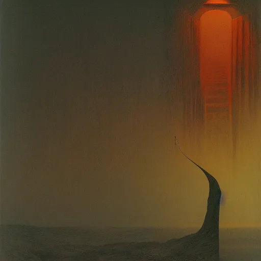 Image similar to illustrated by zdzisław beksinski