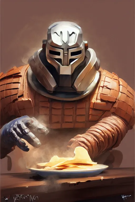 Prompt: mf doom cooking pancakes animation pixar style, victor vaughn shaded lighting poster by magali villeneuve, artgerm, jeremy lipkin and michael garmash, rob rey and kentaro miura style, trending on art station