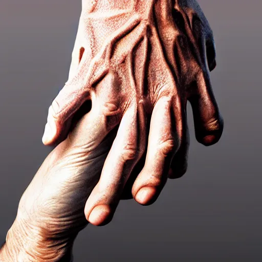 Image similar to photorealistic hands!!!!!, 4 k photorealism, by koryeba, andor kollar, pablo perdomo, serge minhulin, and anatomy for sculptors, trending on unsplash, 4 k quality, intricately defined, complexly detailed