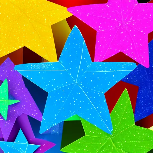 Image similar to coloured detailed 4 k paper stars background