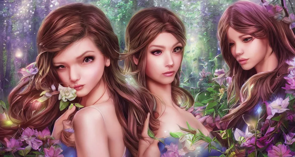 Image similar to Enchanted and magic forest, by ARTGERM