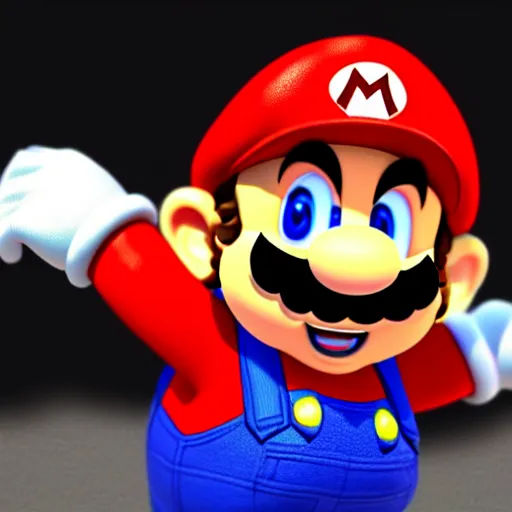 Prompt: super mario as gigachad, highly detailed, extremely high quality, hd, 4 k, 8 k, canon 3 0 0 mm, professional photographer, 4 0 mp, lifelike, top - rated, award winning, realistic, detailed lighting, detailed shadows, sharp, no blur, edited, corrected, trending