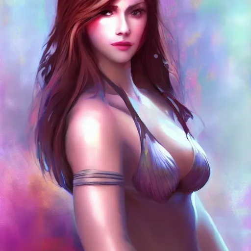 Image similar to A beautiful woman warrior, trending on artstation, soft focus, tempting, confident, alluring, seductive, attractive, beautiful, sensual, woman