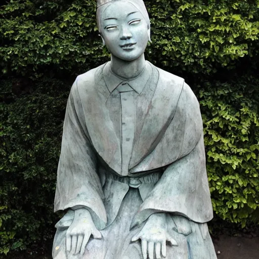 Prompt: photo of a statue by Izumi Kato