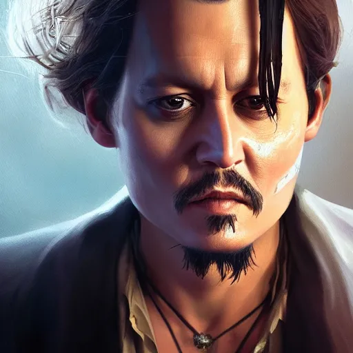 Image similar to johnny depp as a bowl of chip dip, ultra high detailed, oil painting, greg rutkowski, charlie bowater, yuumei, yanjun cheng, unreal 5, daz, hyperrealistic, octane render, rpg portrait, dynamic lighting