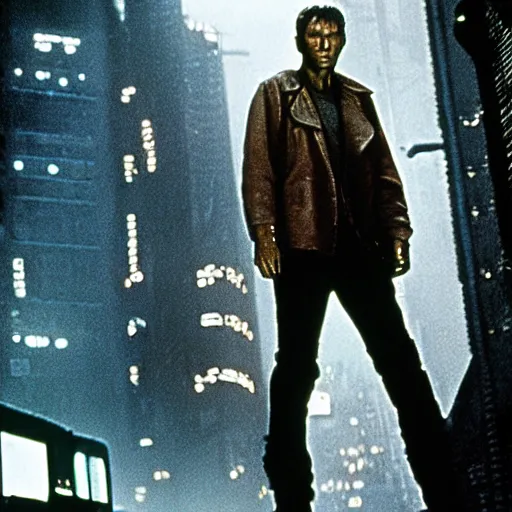 Prompt: clint eastwood in sci fi movie blade runner
