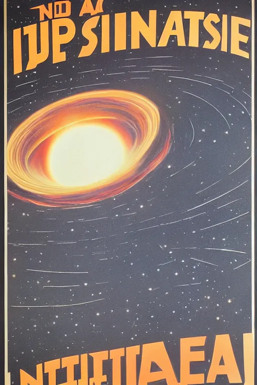 interstellar black hole poster