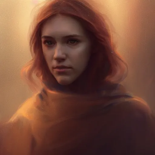 Image similar to Beautiful aesthetically pleasing female oracle of Delphi portrait, face centered portrait, Confident, fog, rain, volumetric lighting, beautiful, golden hour, sharp focus, ultra detailed, conceptartworld by Leesha Hannigan, Ross Tran, Thierry Doizon, Kai Carpenter, Ignacio Fernández Ríos