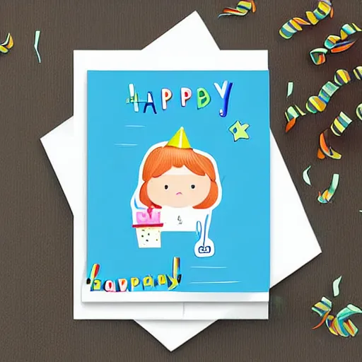 Image similar to birthday card mock - up, cute illustration by claudia gadotti