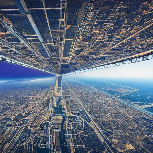 Image similar to photo of a heavenly technological city in the clouds highly detailed