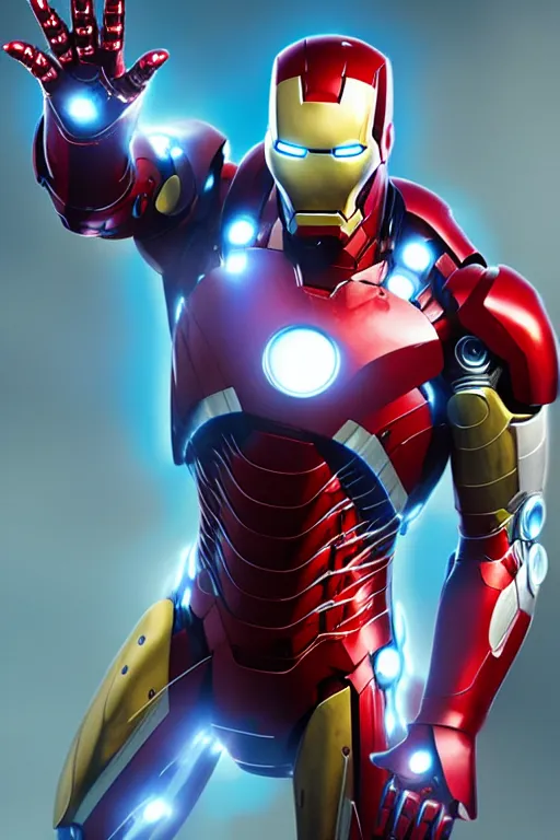 Prompt: ironman as an angel, anatomy, bathed in light, highly detailed, photorealistic, artstation, smooth, sharp focus, illustration, unreal engine 5, 8 k, art by artgerm and greg rutkowski and edgar maxence