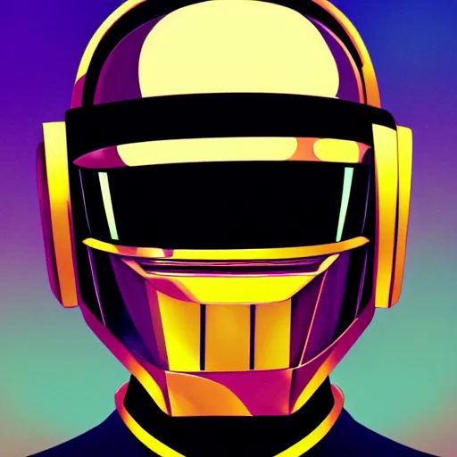 Image similar to a portrait of Daft Punk, art by lois van baarle and loish and ross tran and rossdraws and sam yang and samdoesarts, digital art, highly detailed, intricate, sharp focus, Trending on Artstation HQ, deviantart, unreal engine 5, 4K UHD image