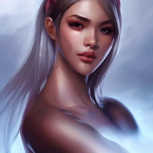 Image similar to portrait of sykkuno, matte painting by artgerm, artstation