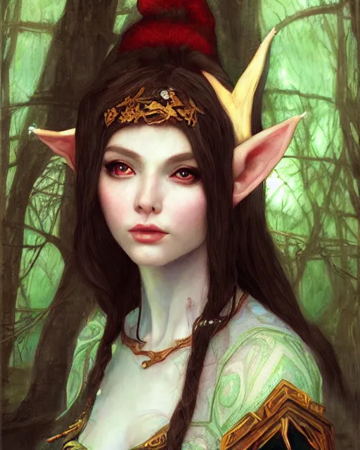 Image similar to a beautiful elf princess, oil painting, by Fernanda Suarez and Edgar Maxence, using Sakimichan and LeraPI art style.