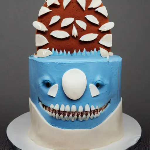 Image similar to a cake made of teeth