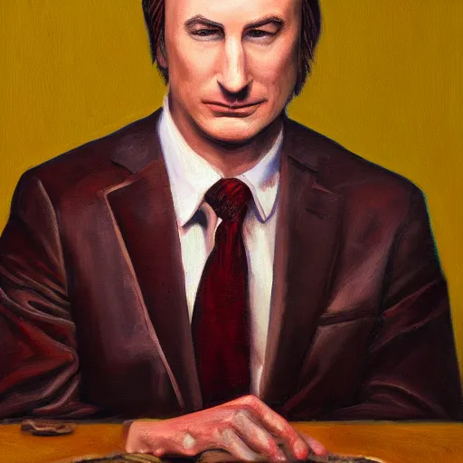 Image similar to oil painting of bob odenkirk, by raphael