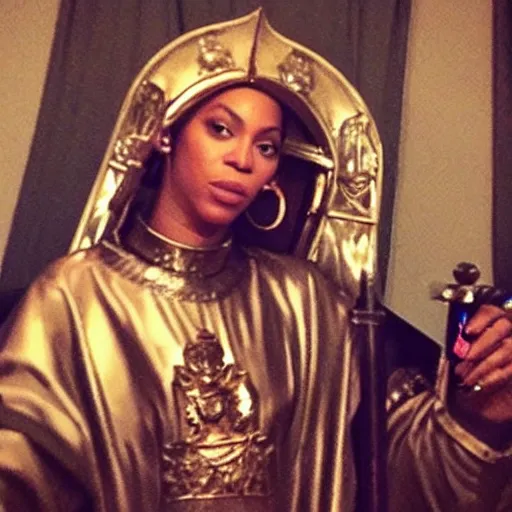 Prompt: Beyoncé selfie as joan of arc