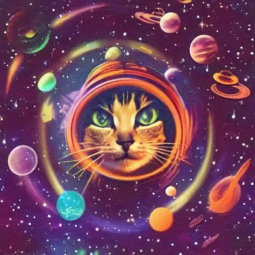 Image similar to ultra cats in space