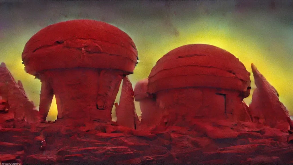 Image similar to mysterious sculpture of an alien civilization by paul lehr and john schoenherr, cinematic matte painting