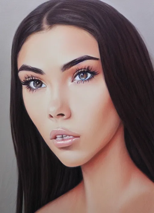 Image similar to Madison Beer realistic 3D portrait by ian spriggs