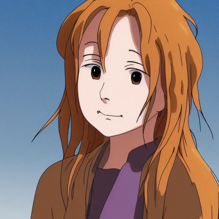 Image similar to jenna fischer anime style ghibli, 8 k,