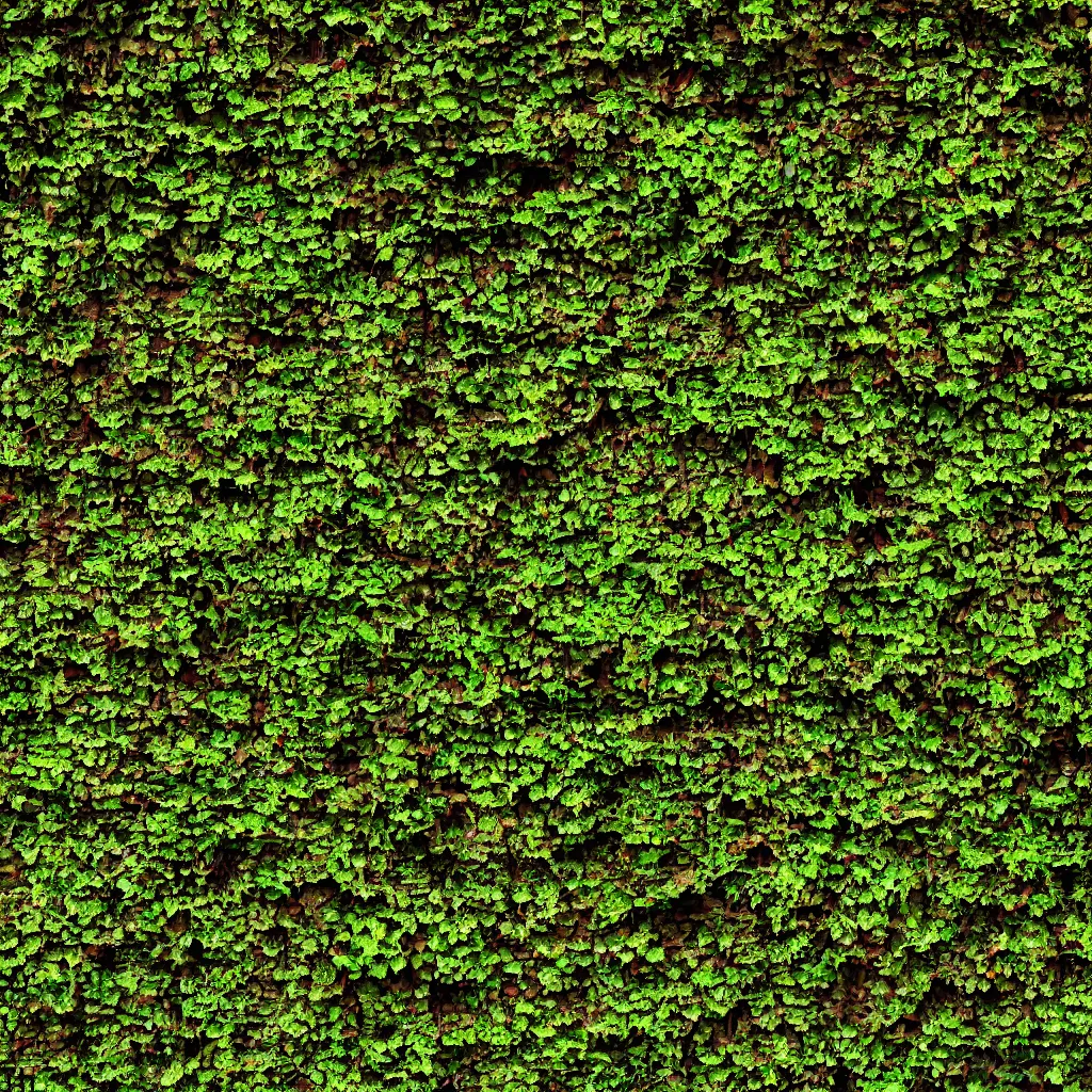 Prompt: photo of an irregular brick wall texture covered in moss and vines, seamless micro detail, HD, 8K