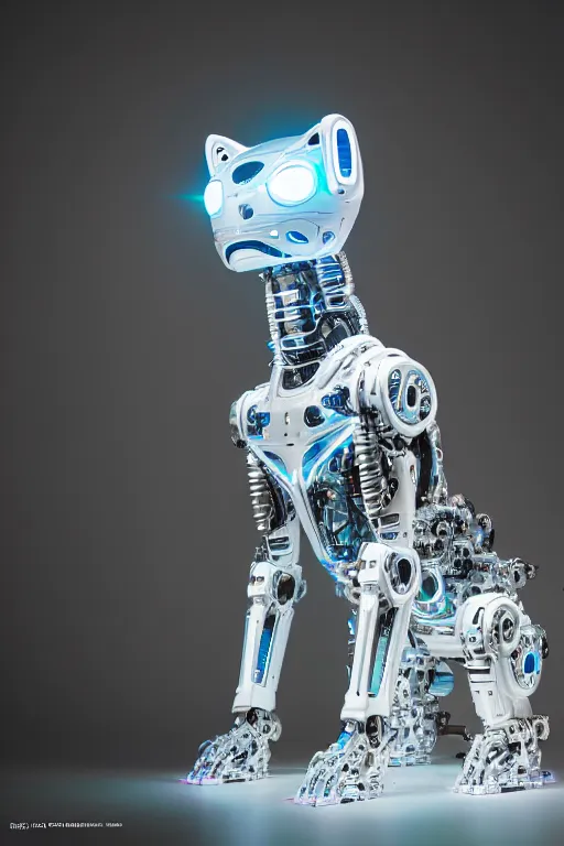 Image similar to detailed photo of the half - cybernetic robocat, symmetry, awesome exposition, very detailed, highly accurate, intricate, professional lighting diffracted lightrays, 8 k, sense of awe, science magazine cover