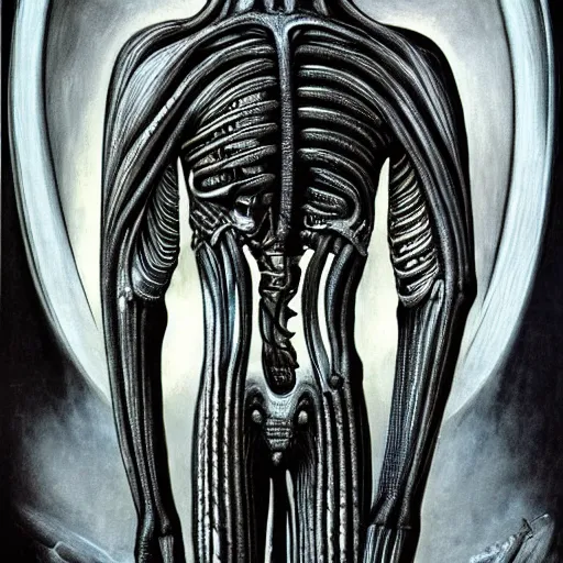 Prompt: by h. r. giger