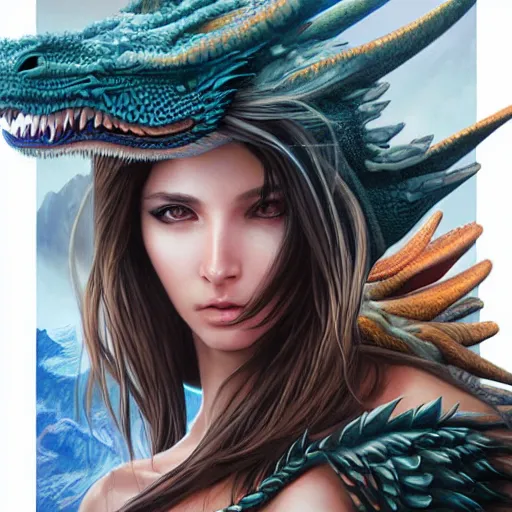 Image similar to photo of a beautiful female dragon, anthropomorphic, sharp focus, illustration, ultra real, masterpiece, glowing holy aura by magali villeneuve and stanley artgerm lau, wlop,