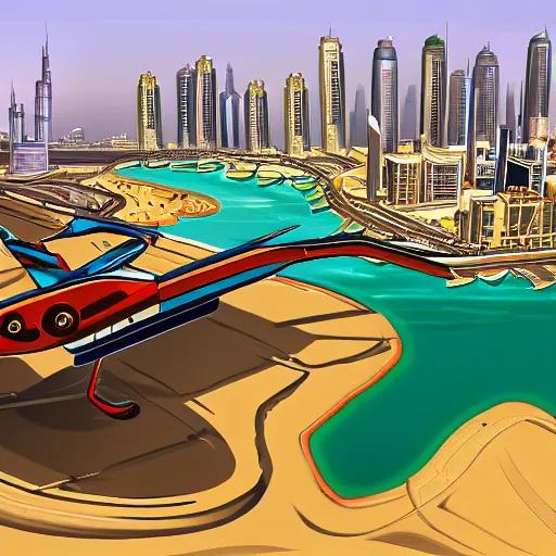 Prompt: gta : dubai, by lerapi