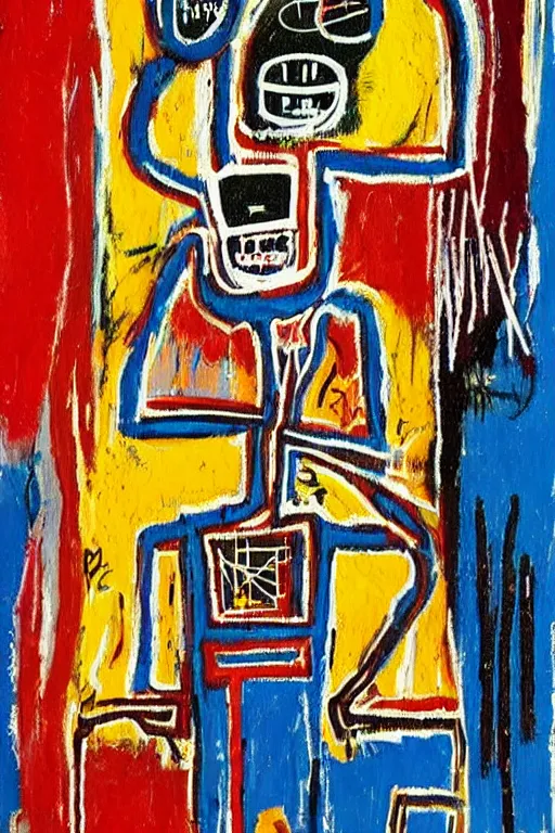 Prompt: beautiful detailed tarot cards painting by jean - michel basquiat