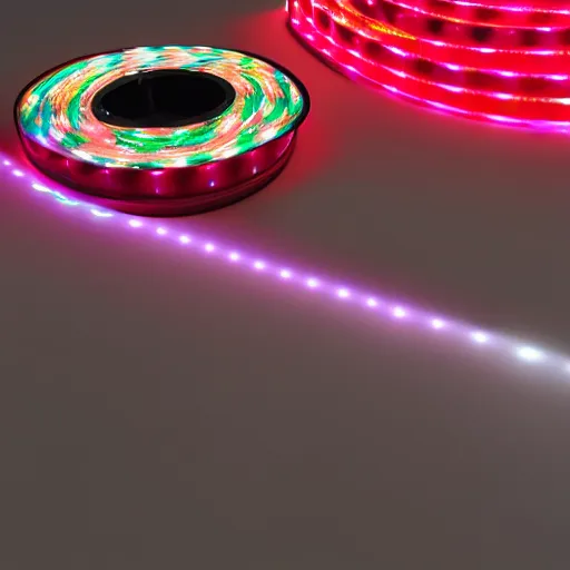 Prompt: cob led tape, colourful, product render, 8 k, ledspace, ultraleds, unreal engine,