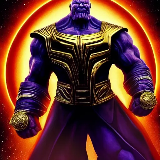 Image similar to vladimir putin as thanos, Cinematic, Portrait, Ultra-HD, Beautiful Lighting, insanely detailed and intricate, hypermaximalist, elegant, ornate, hyper realistic, super detailed