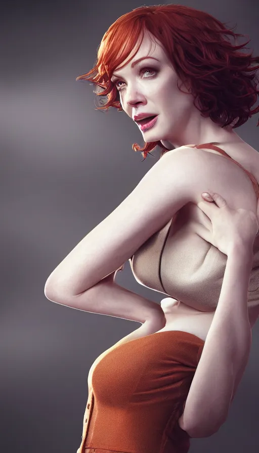 Prompt: Christina Hendricks, perfectly-centered-photograph of Christina Hendricks, sweaty, dynamic action pose, insane, intricate, highly detailed, Zeiss Lens, smooth, sharp focus, Unreal Engine 5, Octane Render, Redshift, 8K