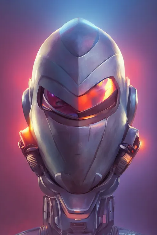 Image similar to epic mask helmet robot ninja portrait stylized as fornite style game design fanart by concept artist gervasio canda, behance hd by jesper ejsing, by rhads, makoto shinkai and lois van baarle, ilya kuvshinov, rossdraws global illumination radiating a glowing aura global illumination ray tracing hdr render in unreal engine 5