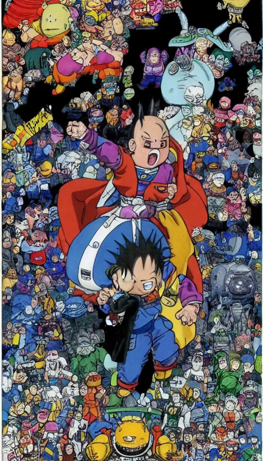 Prompt: The end of an organism, by Akira Toriyama