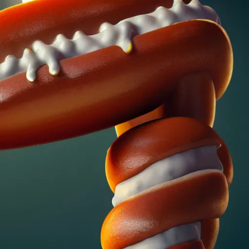 Image similar to the hot dog queen, 4 k, intricate detailed, jaw dropping, gorgeous, surreal, octane render