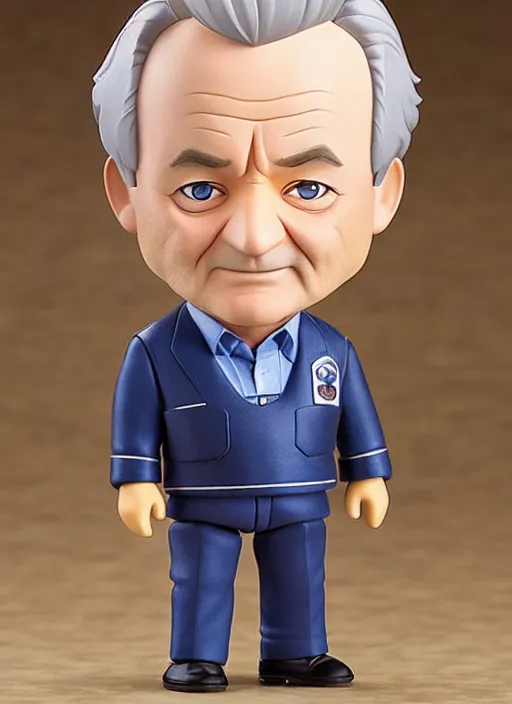 Image similar to bill murray, an nendoroid of bill murray figurine, realistic face, detailed product photo