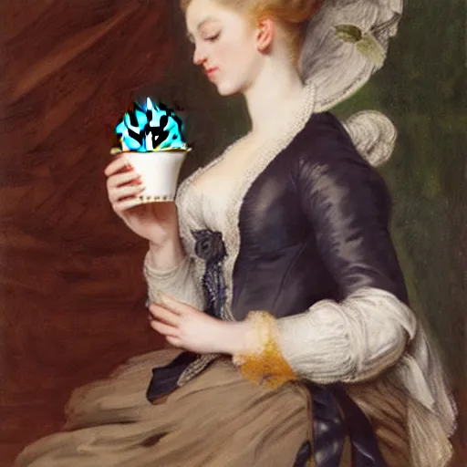 Image similar to eavenly summer sharp land sphere scallop well dressed lady holding a starbucks coffee, auslese, by peter paul rubens and eugene delacroix and karol bak, hyperrealism, digital illustration, fauvist, starbucks coffee, green coffee logo