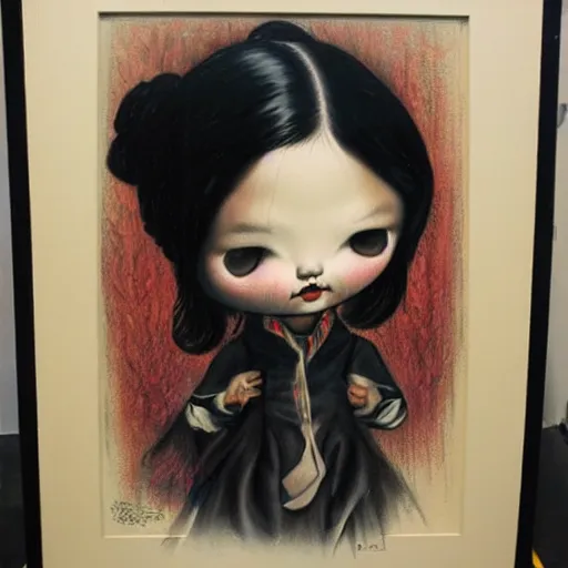 Image similar to a painting in the style of kim jung gi and in the style of mark ryden.