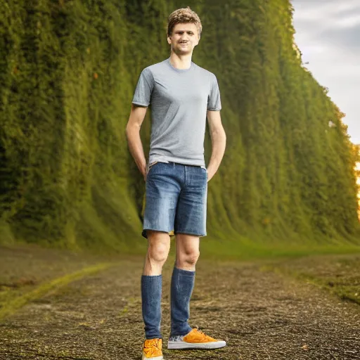 Image similar to thomas muller standing while posing for a photo, award winning photography, hdr, studio lighting, dynamic pose, medium close shot, shot on canon eos r 5, f / 2. 5,