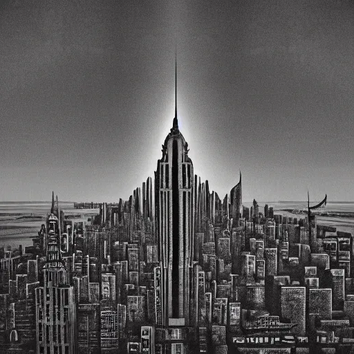 Image similar to new York in the style of surreal brutalist gothic architecture