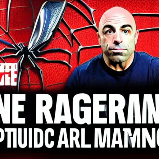 Image similar to joe rogan doing a podcast with spider - man, intricate, elegant, highly detailed, smooth, sharp focus, 4 k, 8 k uhd, realistic, great detail