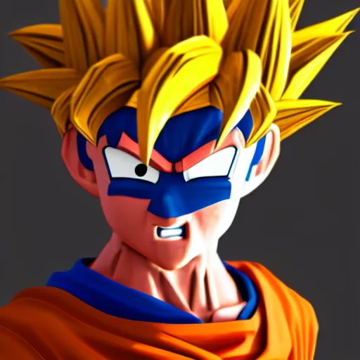 Prompt: goku, 3 d render