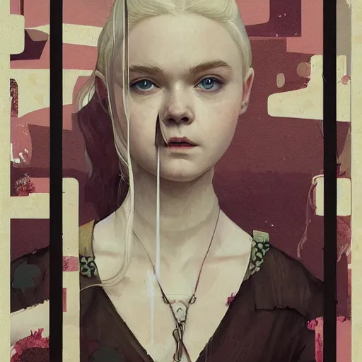 Image similar to Elle Fanning in Game of Thrones picture by Sachin Teng, asymmetrical, dark vibes, Realistic Painting , Organic painting, Matte Painting, geometric shapes, hard edges, graffiti, street art:2 by Sachin Teng:4