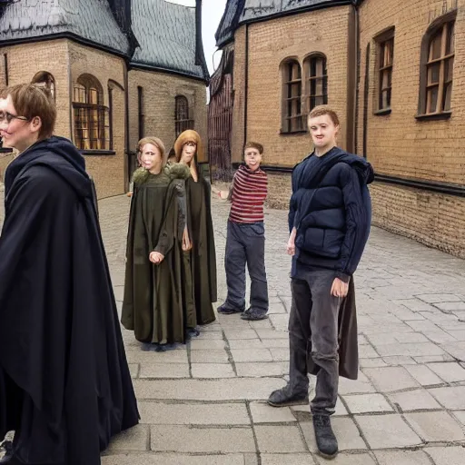 Prompt: harry potter visiting lithuania high quality photo